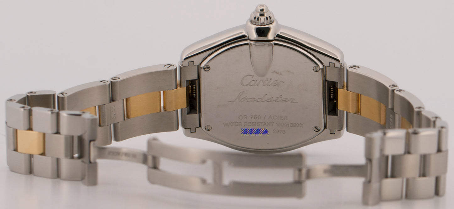 Ladies Cartier Roadster Silver Roman 31mm Quartz 18K Steel 2675 W62026Y4 Watch