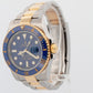 2010 PAPERS Rolex Submariner Date FLAT BLUE Two-Tone 40mm 116613 LB Watch BOX