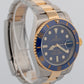 2010 PAPERS Rolex Submariner Date FLAT BLUE Two-Tone 40mm 116613 LB Watch BOX