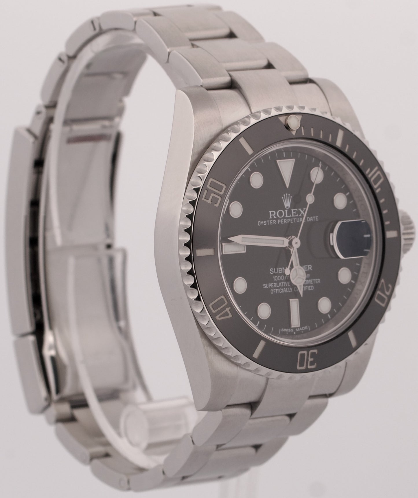2016 PAPERS Rolex Submariner Date BLACK Stainless Steel 40mm 116610 LN Watch BOX