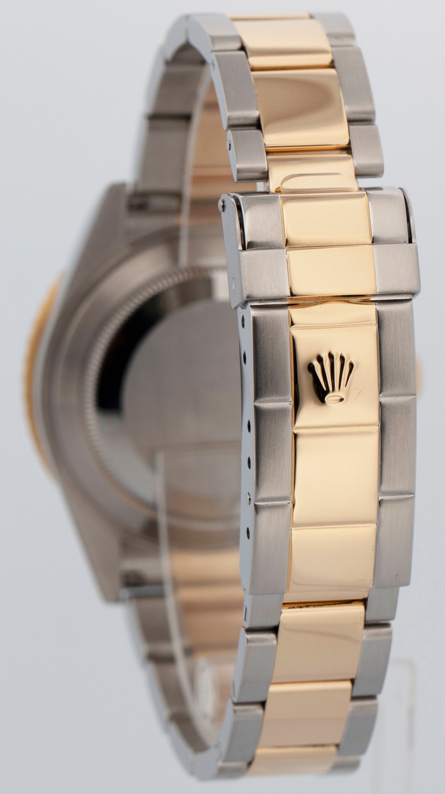 Rolex Submariner Date 40mm BLUE 18K Gold REHAUT No-Holes Steel 16613 Watch