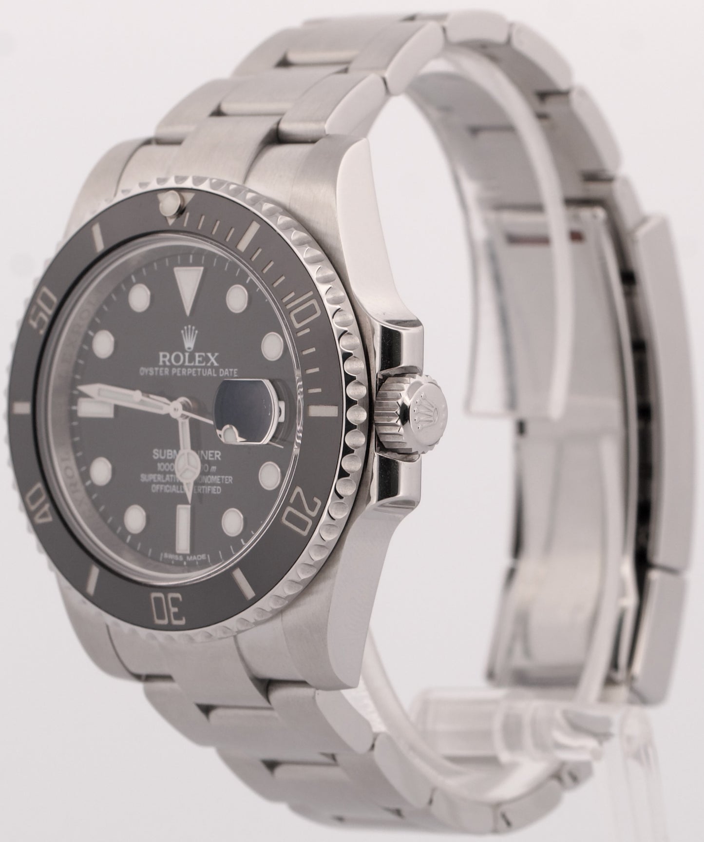 2016 PAPERS Rolex Submariner Date BLACK Stainless Steel 40mm 116610 LN Watch BOX