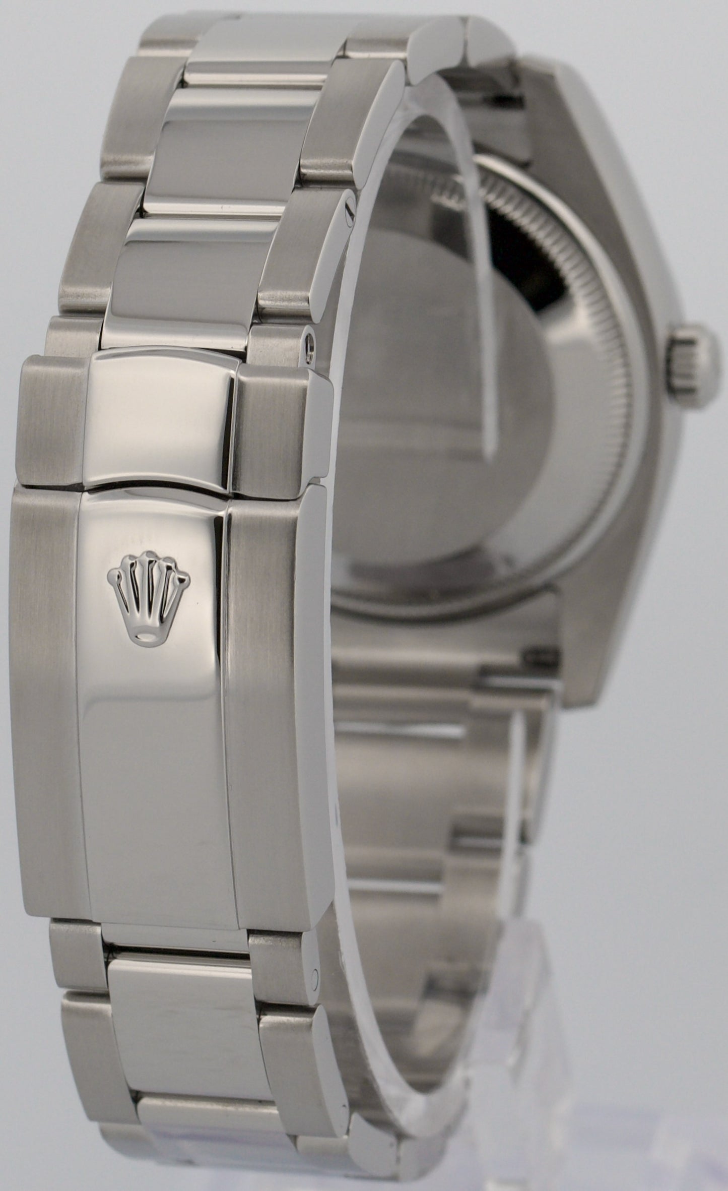 Rolex Oyster Perpetual Date 34mm SILVER Stainless Steel Oyster 115200 Watch