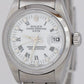 Ladies Rolex DateJust White Roman 26mm Stainless Oyster Automatic Watch 69160