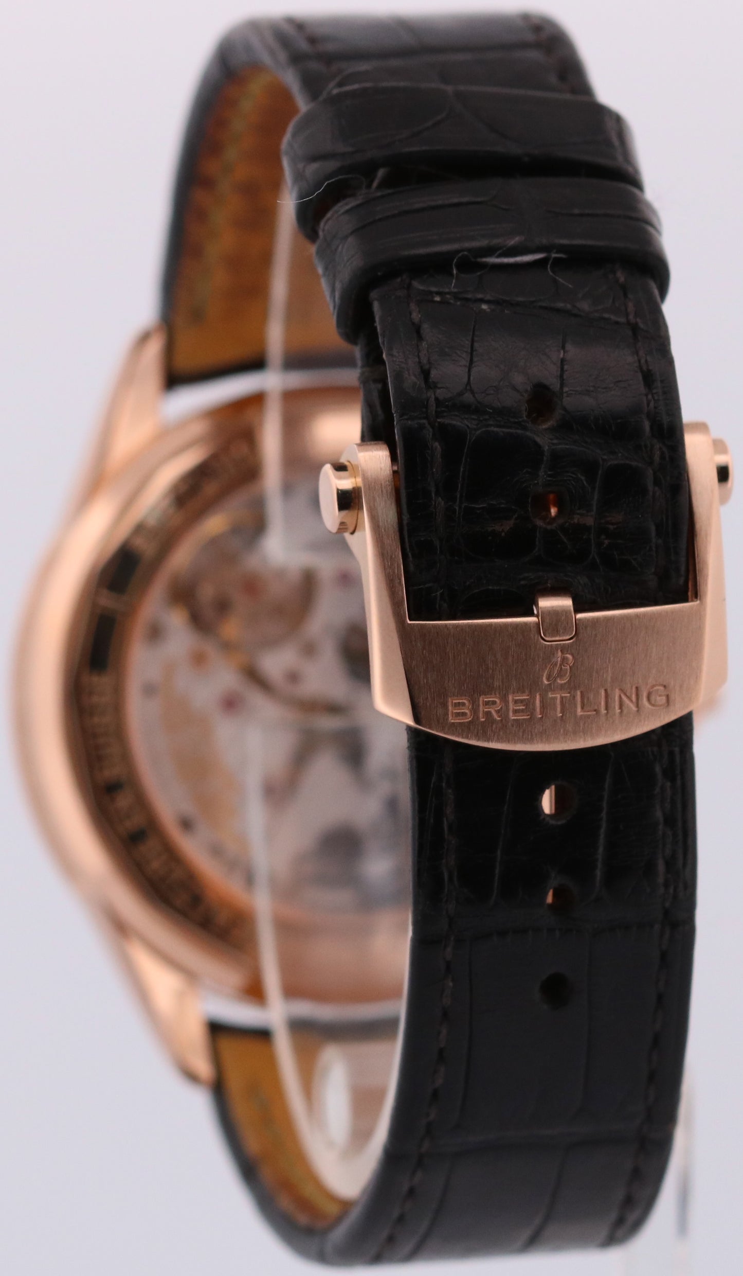 2021 PAPERS Breitling Premier B15 Duograph 18K Rose Gold 42mm Leather RB1510 BOX