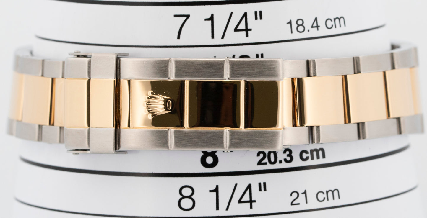 Rolex Submariner Date 40mm BLUE 18K Gold REHAUT No-Holes Steel 16613 Watch