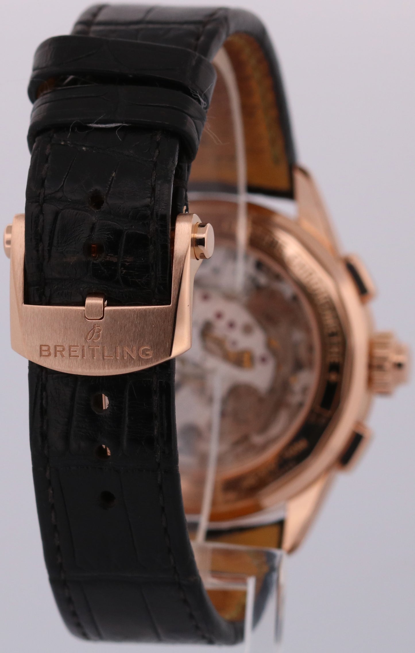 2021 PAPERS Breitling Premier B15 Duograph 18K Rose Gold 42mm Leather RB1510 BOX