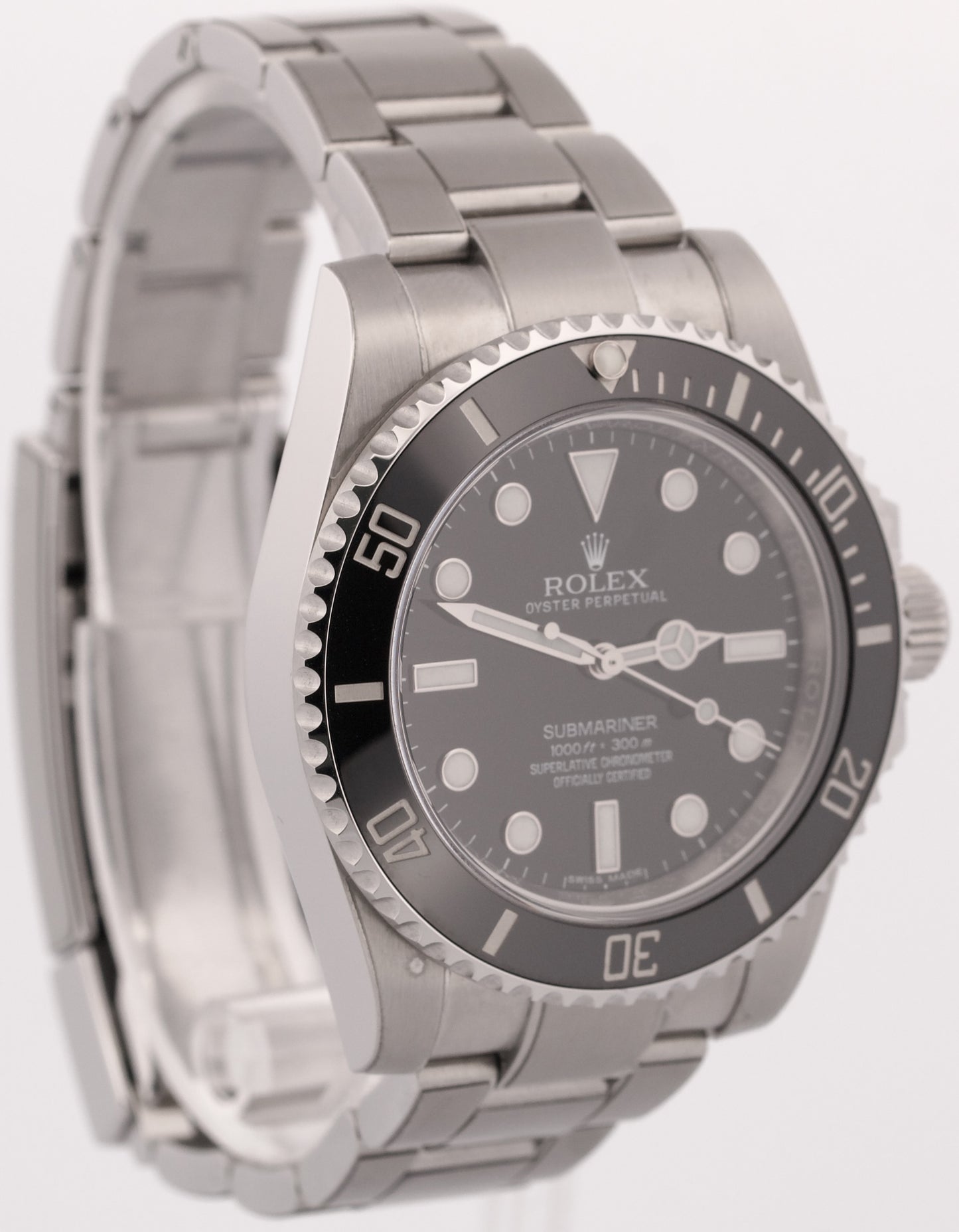 2017 PAPERS Rolex Submariner No-Date 40mm BLACK Ceramic Steel 114060 LN BOX
