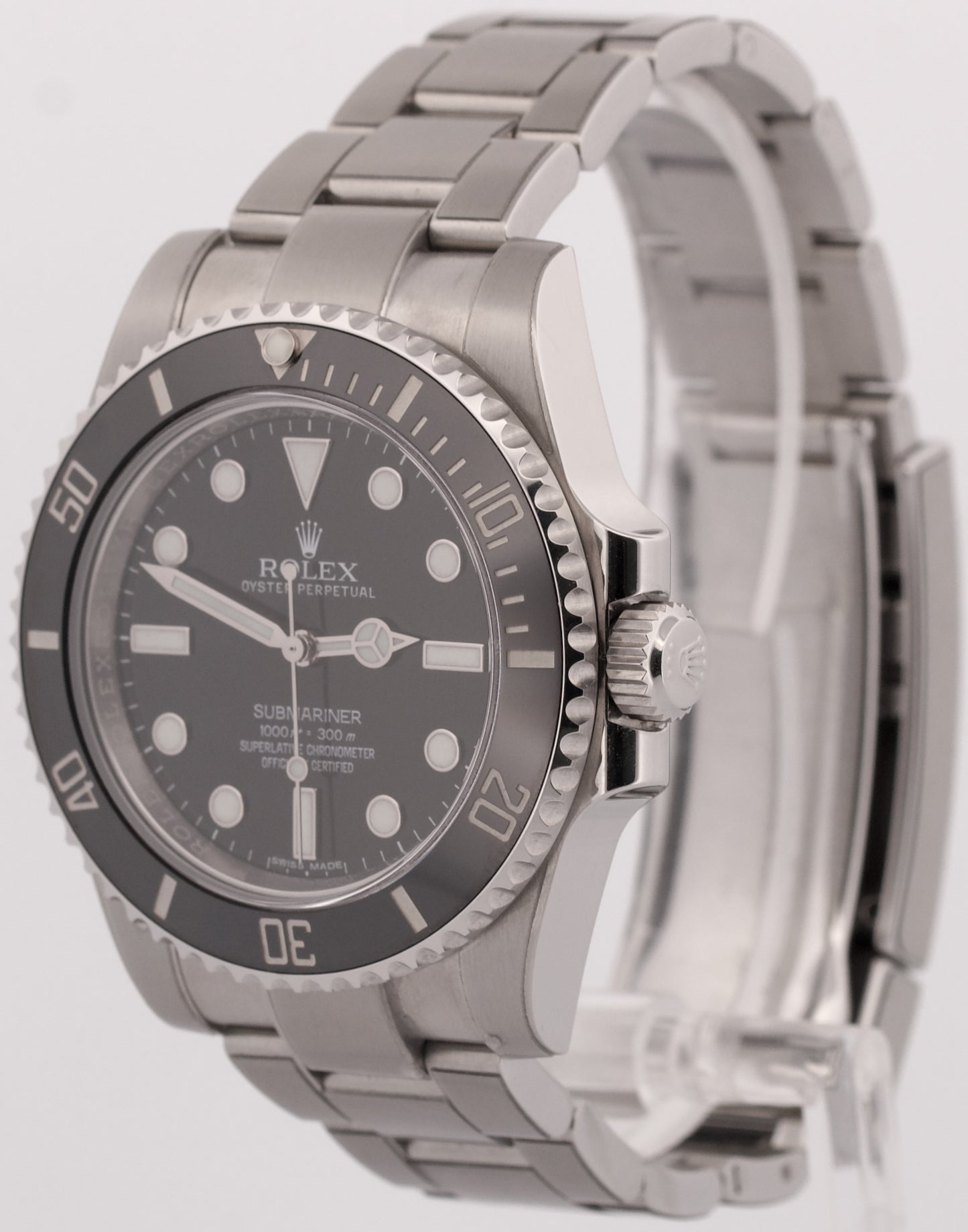2017 PAPERS Rolex Submariner No-Date 40mm BLACK Ceramic Steel 114060 LN BOX