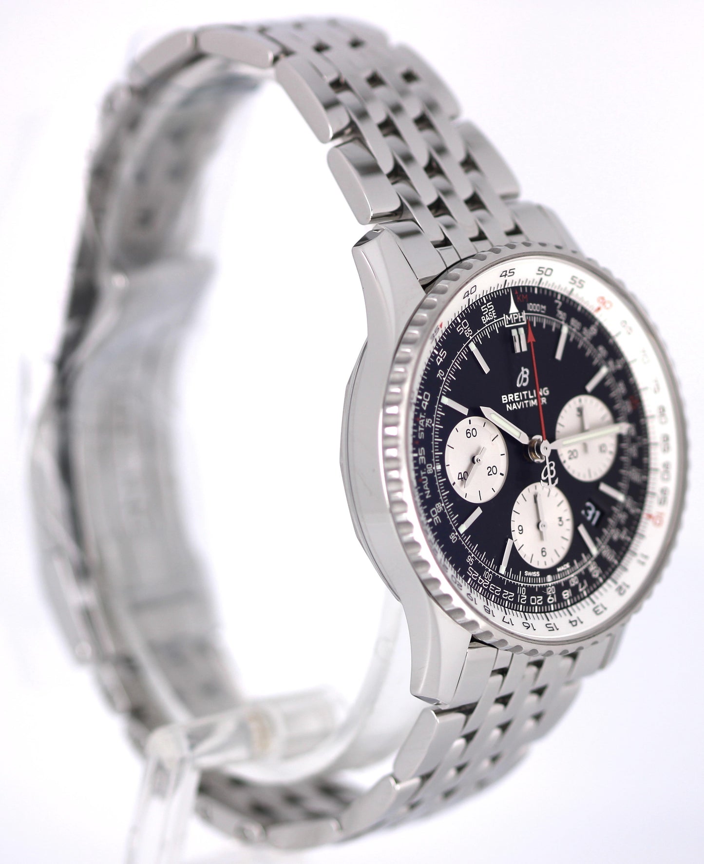 Breitling Navitimer 1 Chronograph Stainless Steel Black 43mm AB0121211 Watch