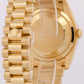 PAPERS Rolex Day-Date President WHITE ROMAN 18K Yellow Gold 36mm 118208 BOX