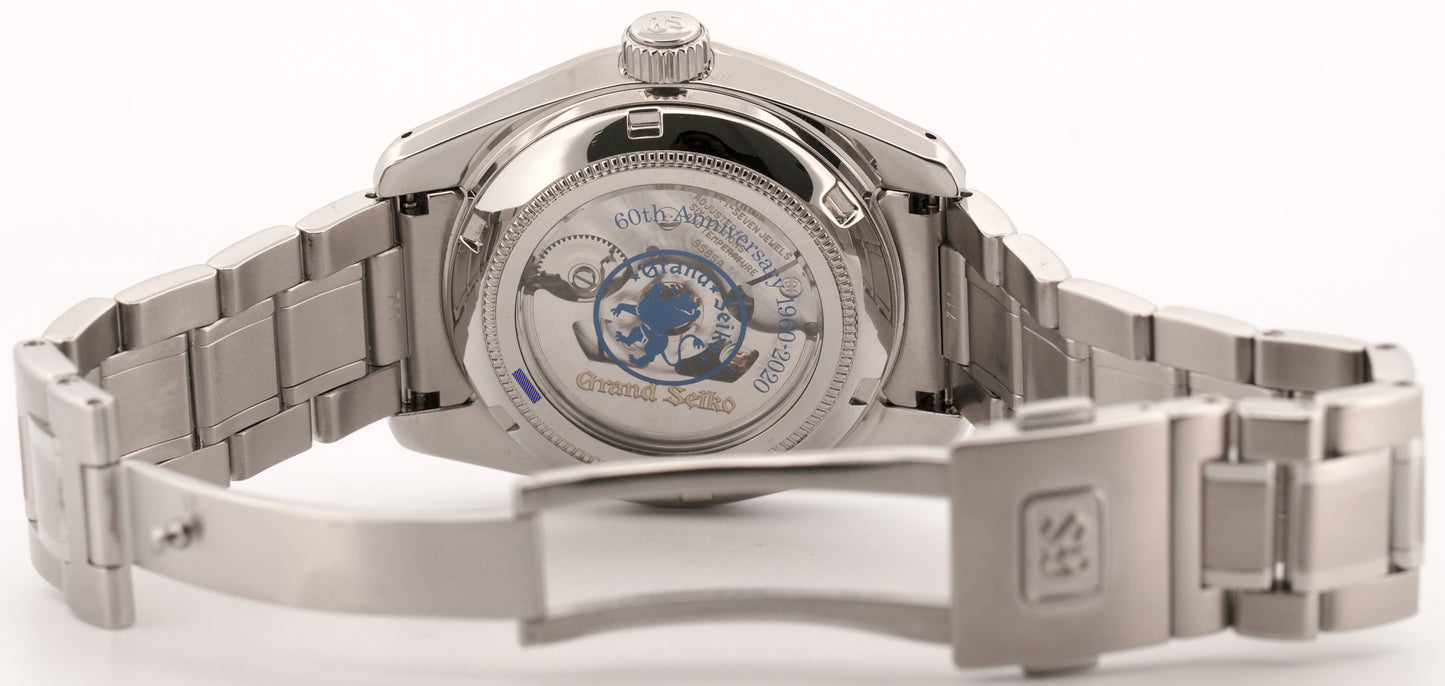 PAPERS Grand Seiko 60th Anniversary Heritage BLUE 40mm SBGH281G Watch BOX