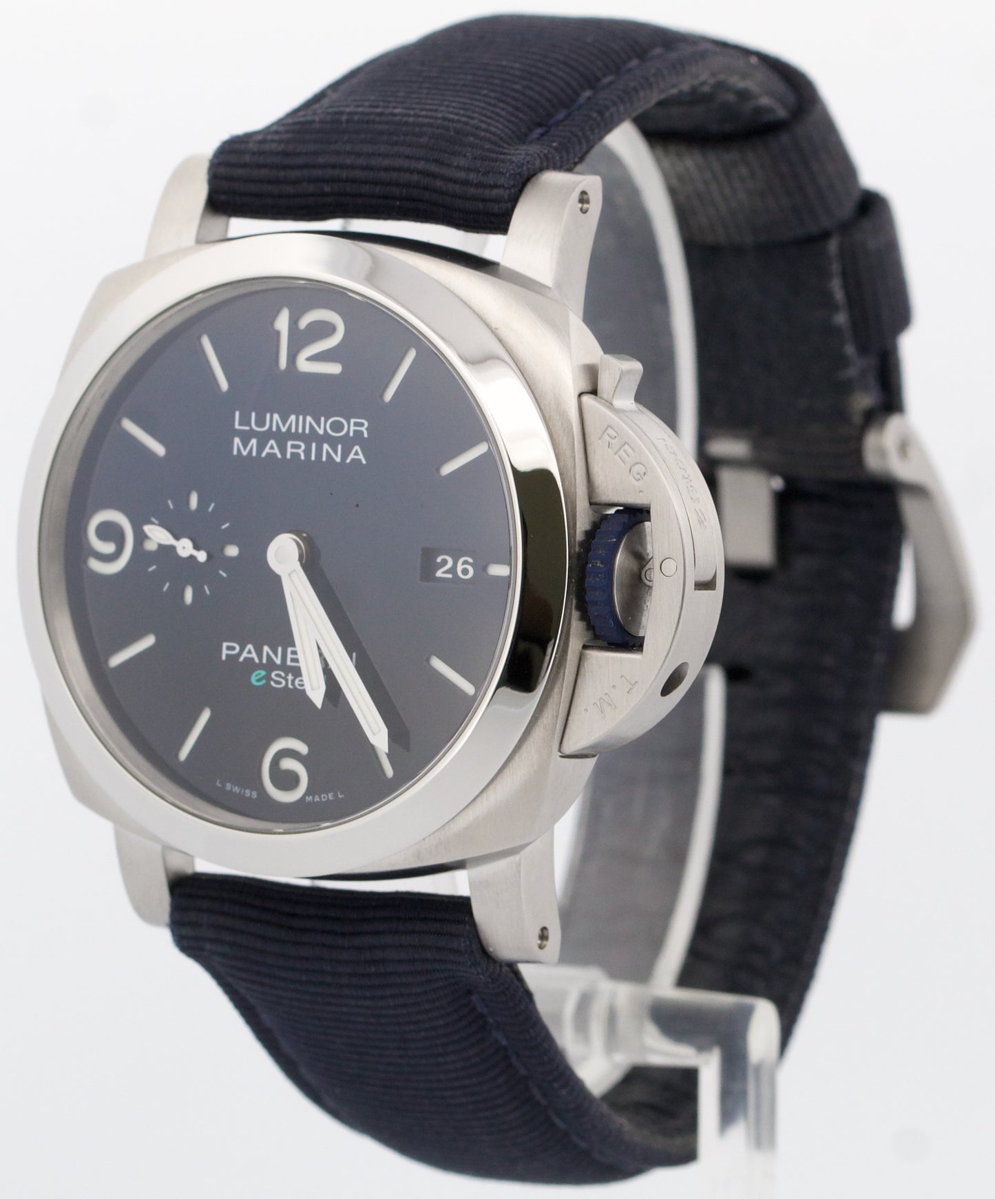 2022 PAPERS Panerai Luminor Marina BLU PROFONDO e-Steel Blue 44mm PAM01157 BOX