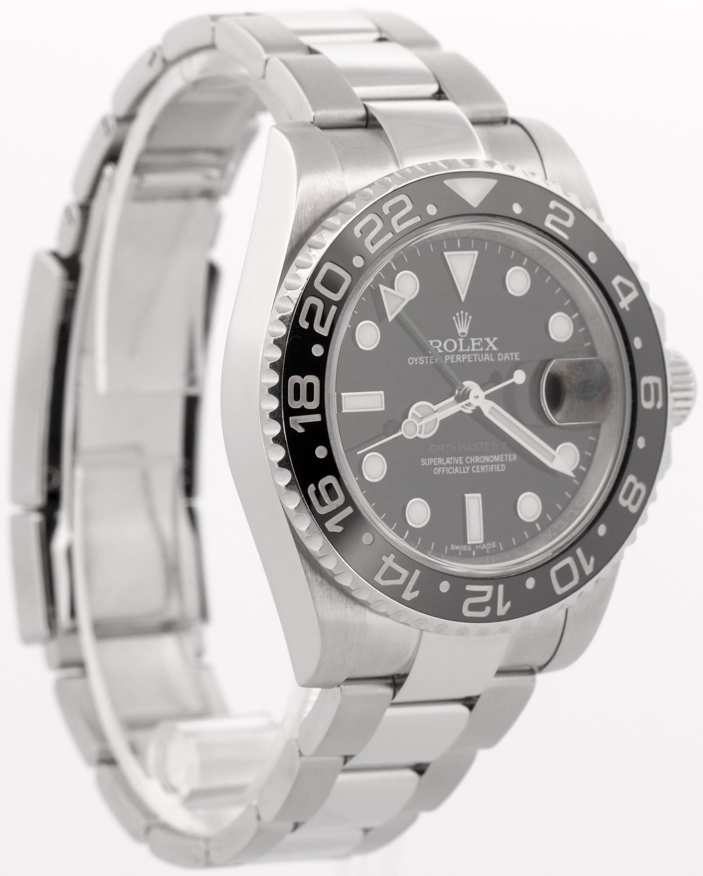 2016 PAPERS Rolex GMT-Master II BLACK Stainless Steel Ceramic 40mm 116710 LN BOX