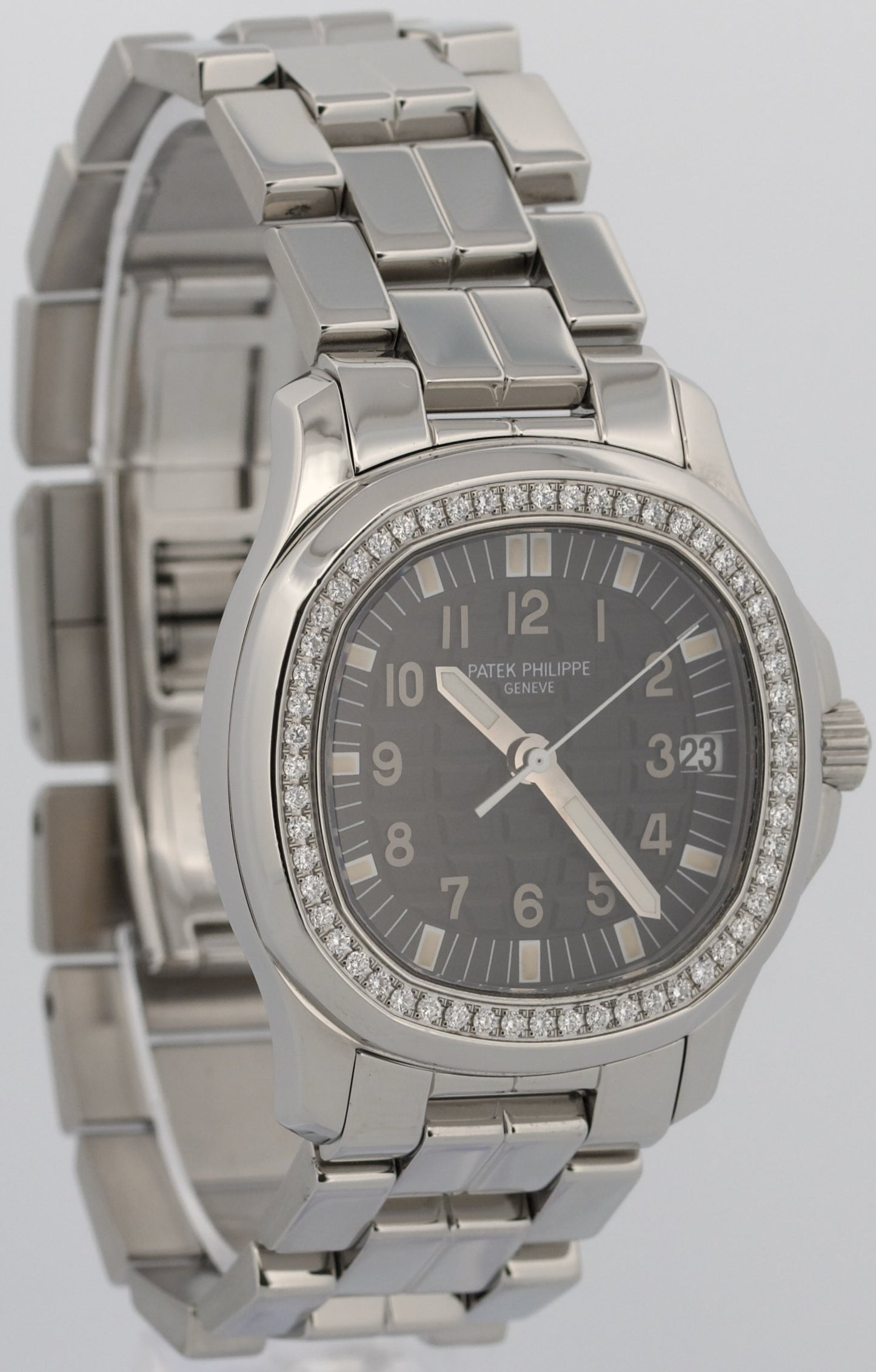 Patek Philippe Aquanaut 36mm BLACK Steel Automatic DIAMOND 5066/1A-010 Watch