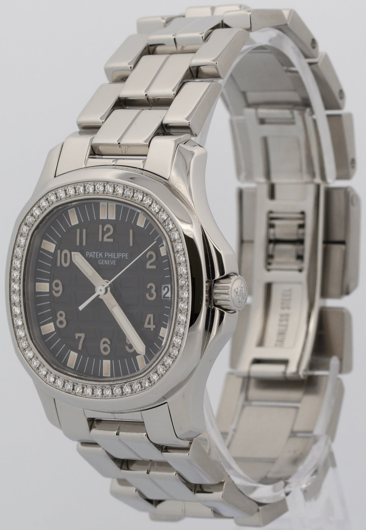 Patek Philippe Aquanaut 36mm BLACK Steel Automatic DIAMOND 5066/1A-010 Watch