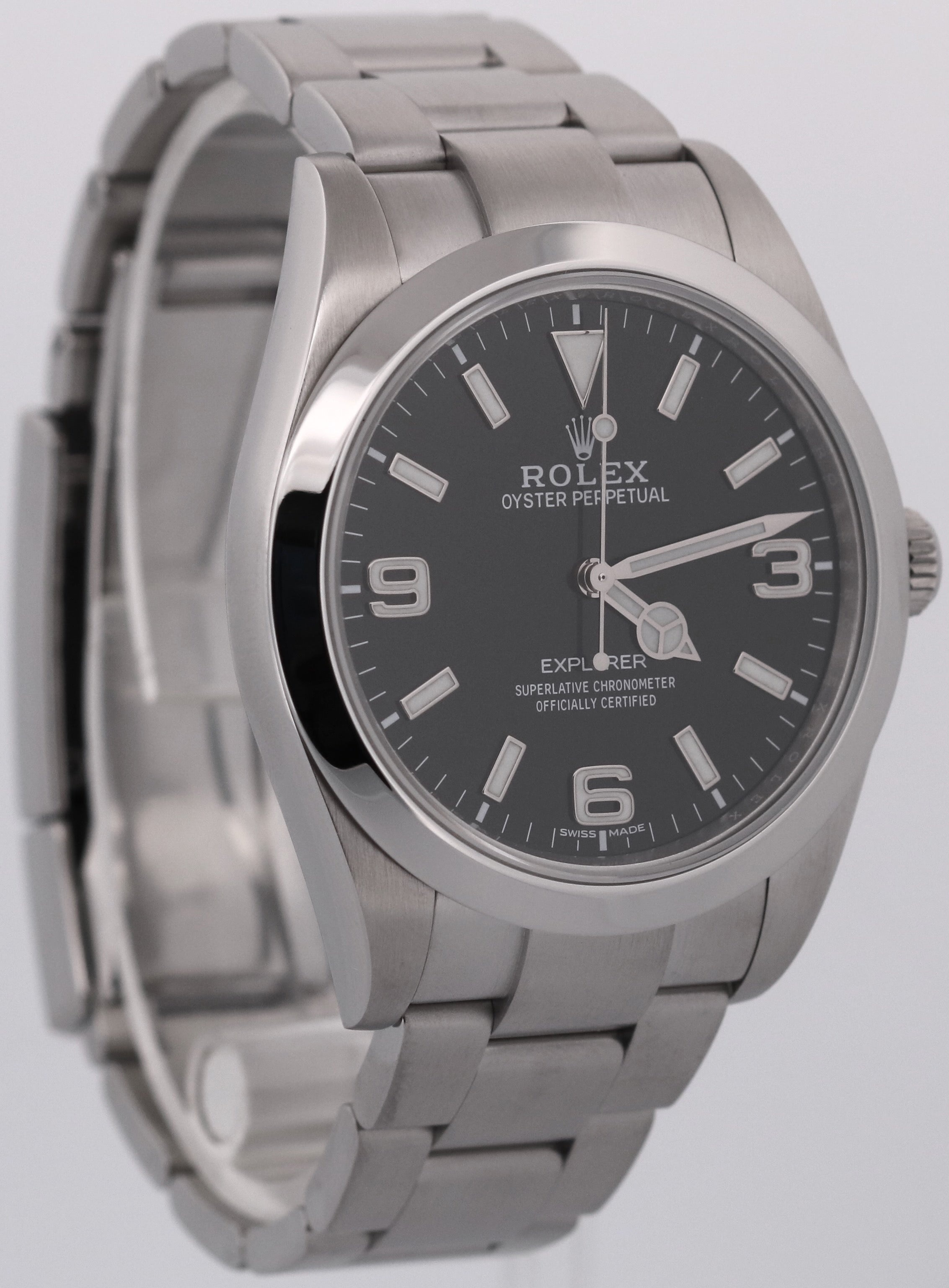 2017 PAPERS Rolex Explorer BLACK Stainless Steel MK2 39mm Oyster