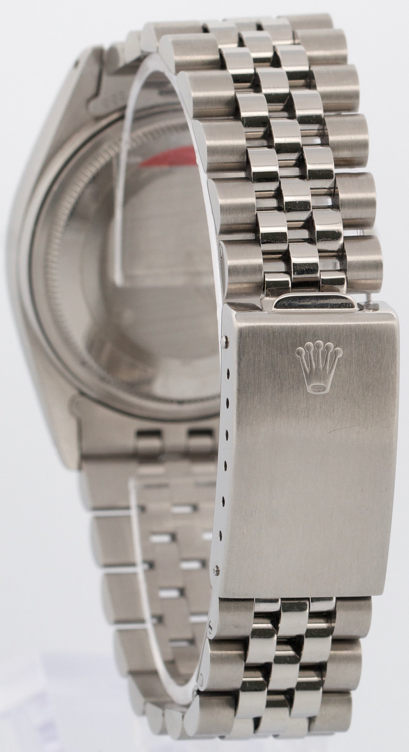 Rolex DateJust 36mm SILVER Stainless Steel 18K White Gold JUBILEE Fluted 16014