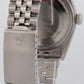 Rolex DateJust 36mm SILVER Stainless Steel 18K White Gold JUBILEE Fluted 16014