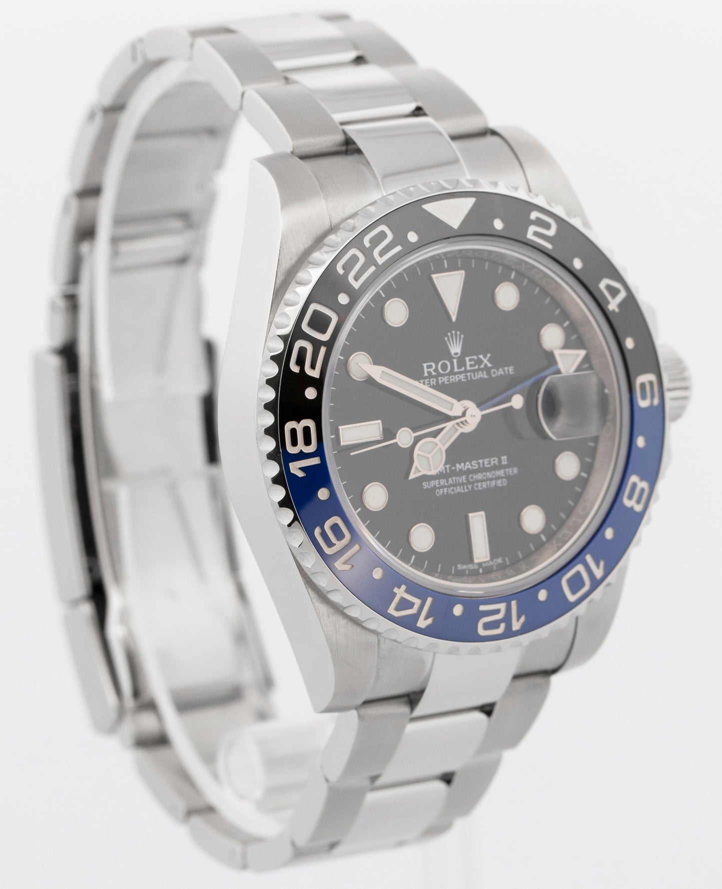 2015 PAPERS Rolex GMT-Master II BATMAN Blue Steel Ceramic 40mm 116710 BLNR BOX