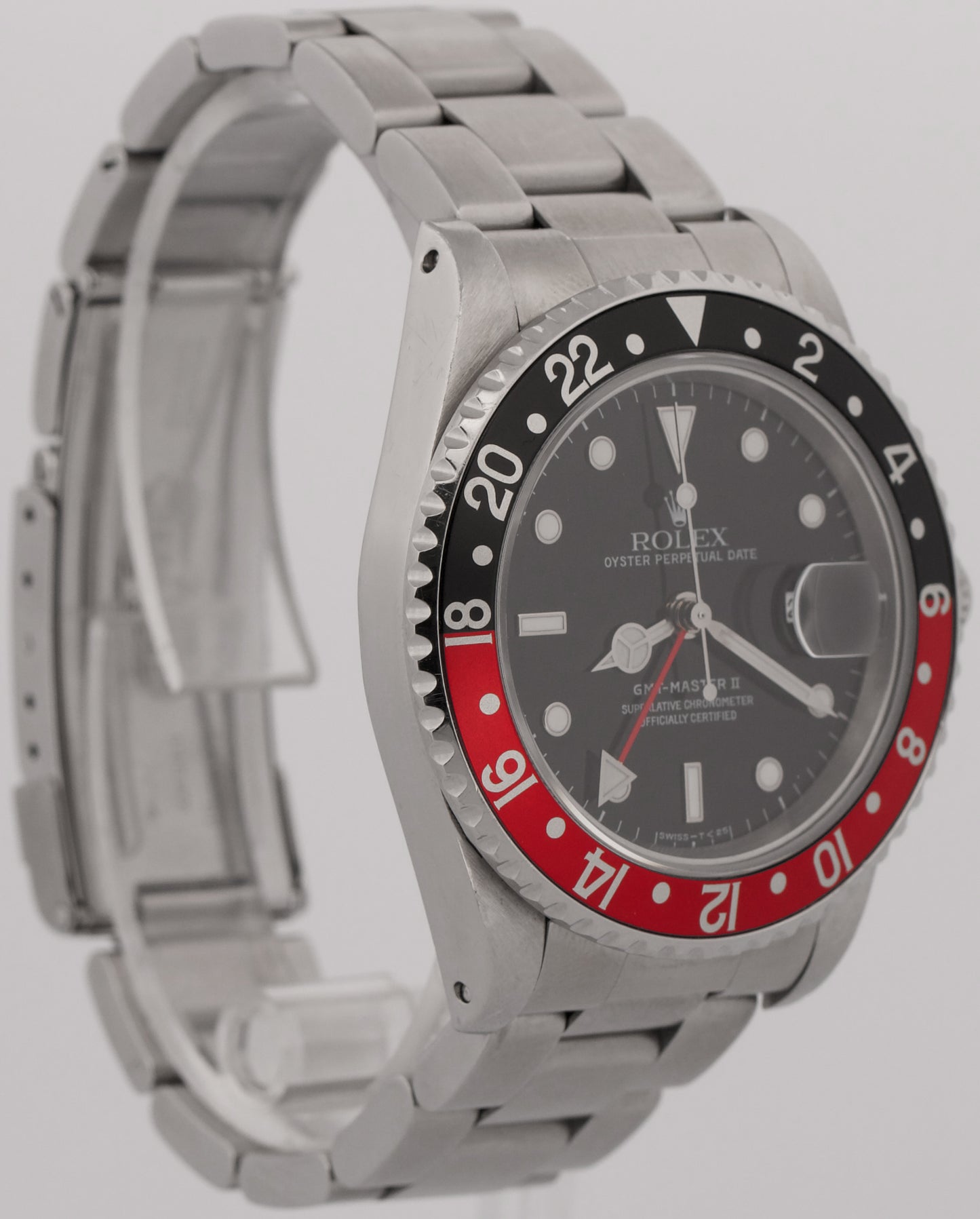 1997 Rolex GMT-Master II 40mm COKE Red Black Stainless Steel OYSTER 16710 Watch