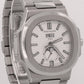 2016 PAPERS Patek Philippe Nautilus Moonphase WHITE Steel 40.5mm 5726/1A-010 BOX