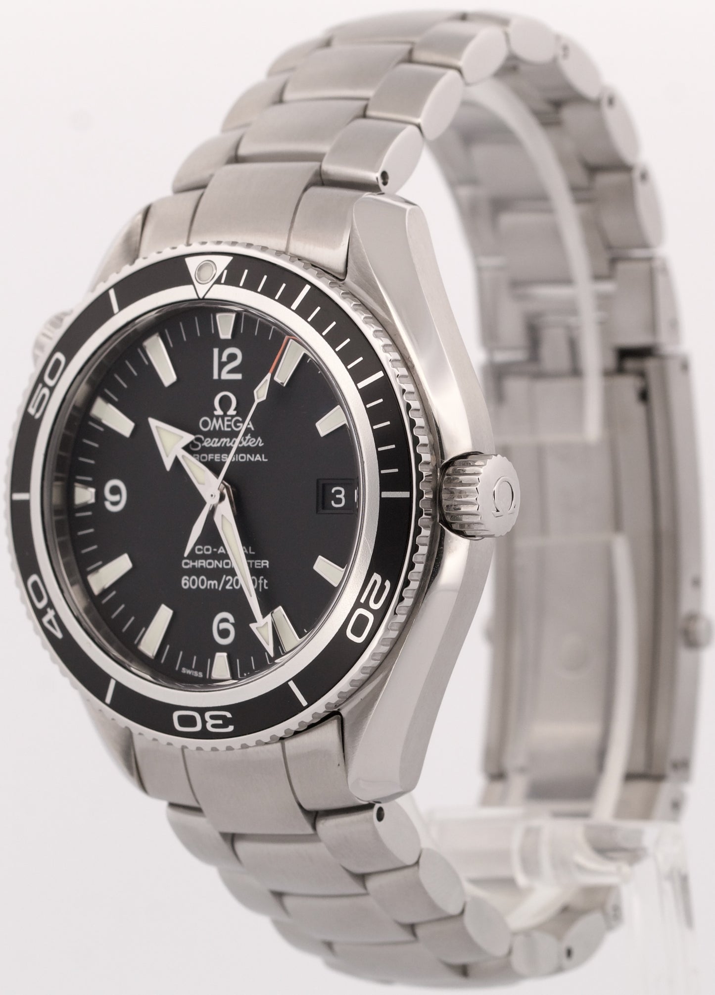 PAPERS Omega Seamaster Planet Ocean BLACK Steel 42mm 2201.50.00 Watch BOX