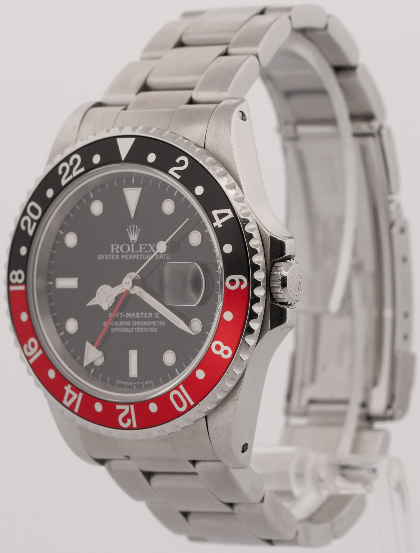 1997 Rolex GMT-Master II 40mm COKE Red Black Stainless Steel OYSTER 16710 Watch