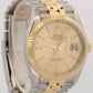 Rolex DateJust CHAMPAGNE Fluted 36mm Steel 18K Yellow Gold JUBILEE Watch 126233