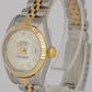 2001 Ladies Rolex DateJust SILVER DIAMOND 18K Gold NO-HOLES 26mm JUBILEE 79173