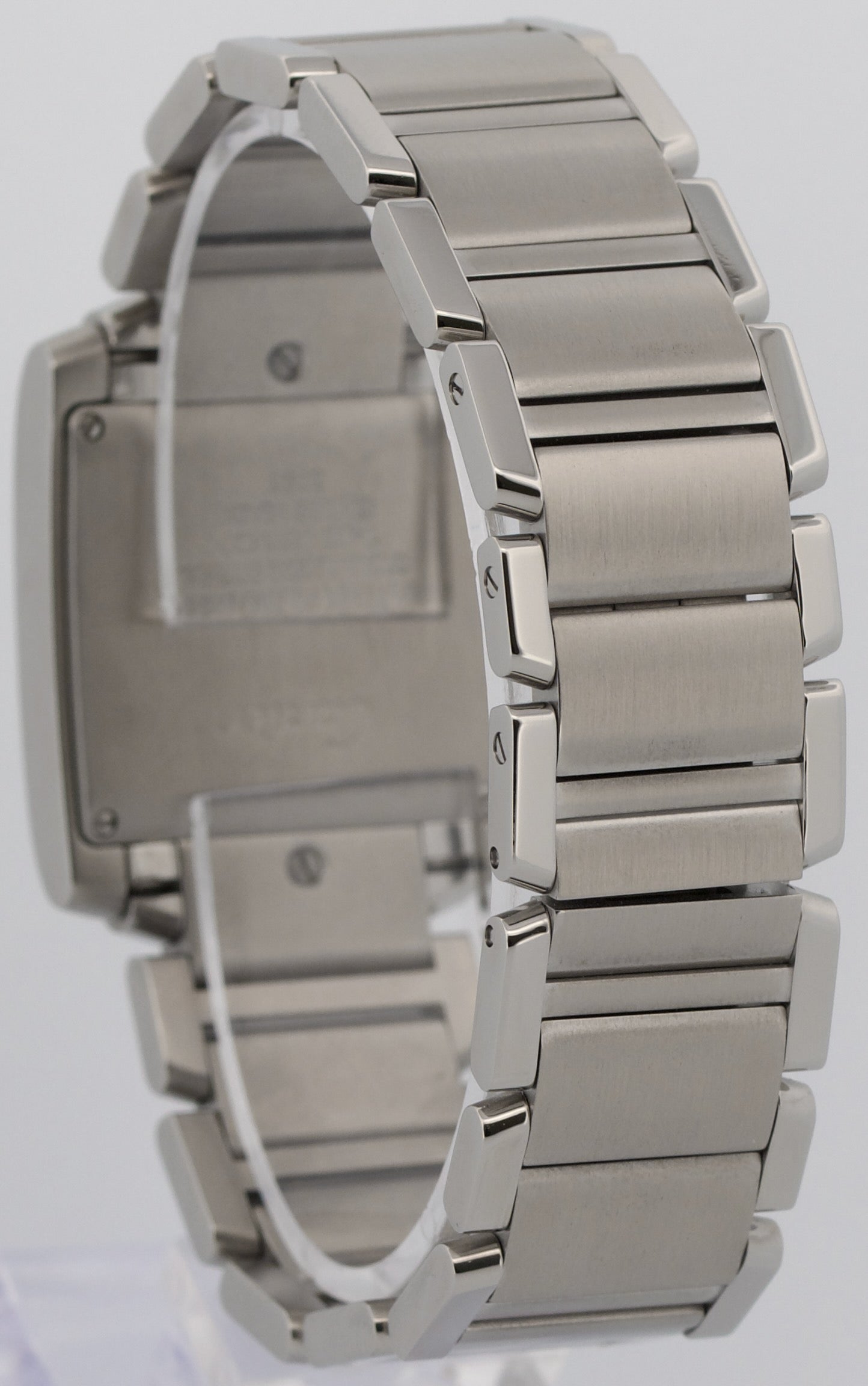 Ladies Cartier Tank Francaise 25mm IVORY WHITE Roman Quartz Steel WSTA0005 3751