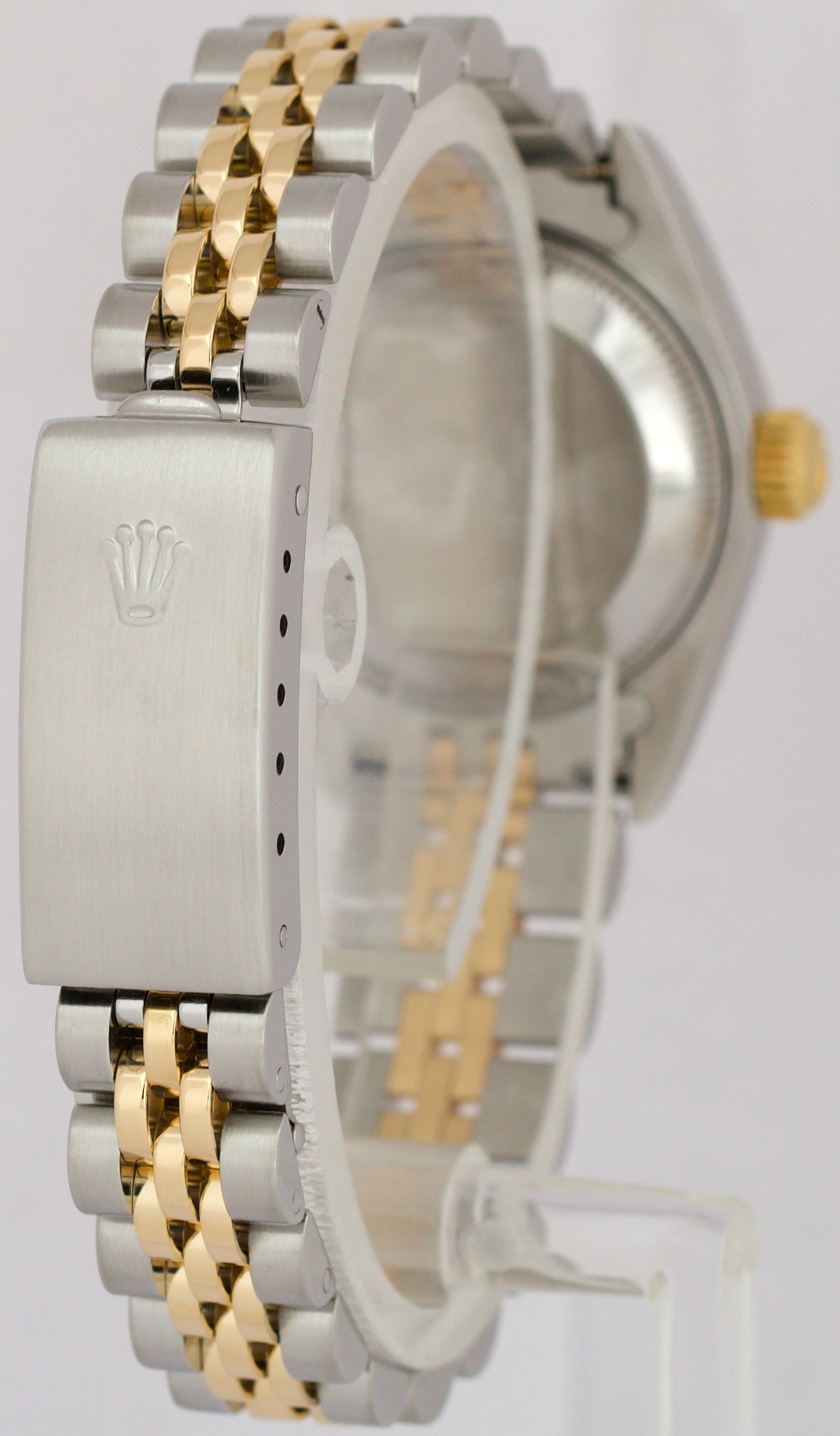 2001 Ladies Rolex DateJust SILVER DIAMOND 18K Gold NO-HOLES 26mm JUBILEE 79173