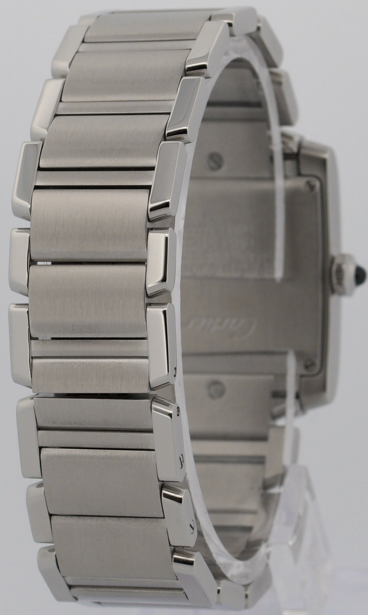Ladies Cartier Tank Francaise 25mm IVORY WHITE Roman Quartz Steel WSTA0005 3751