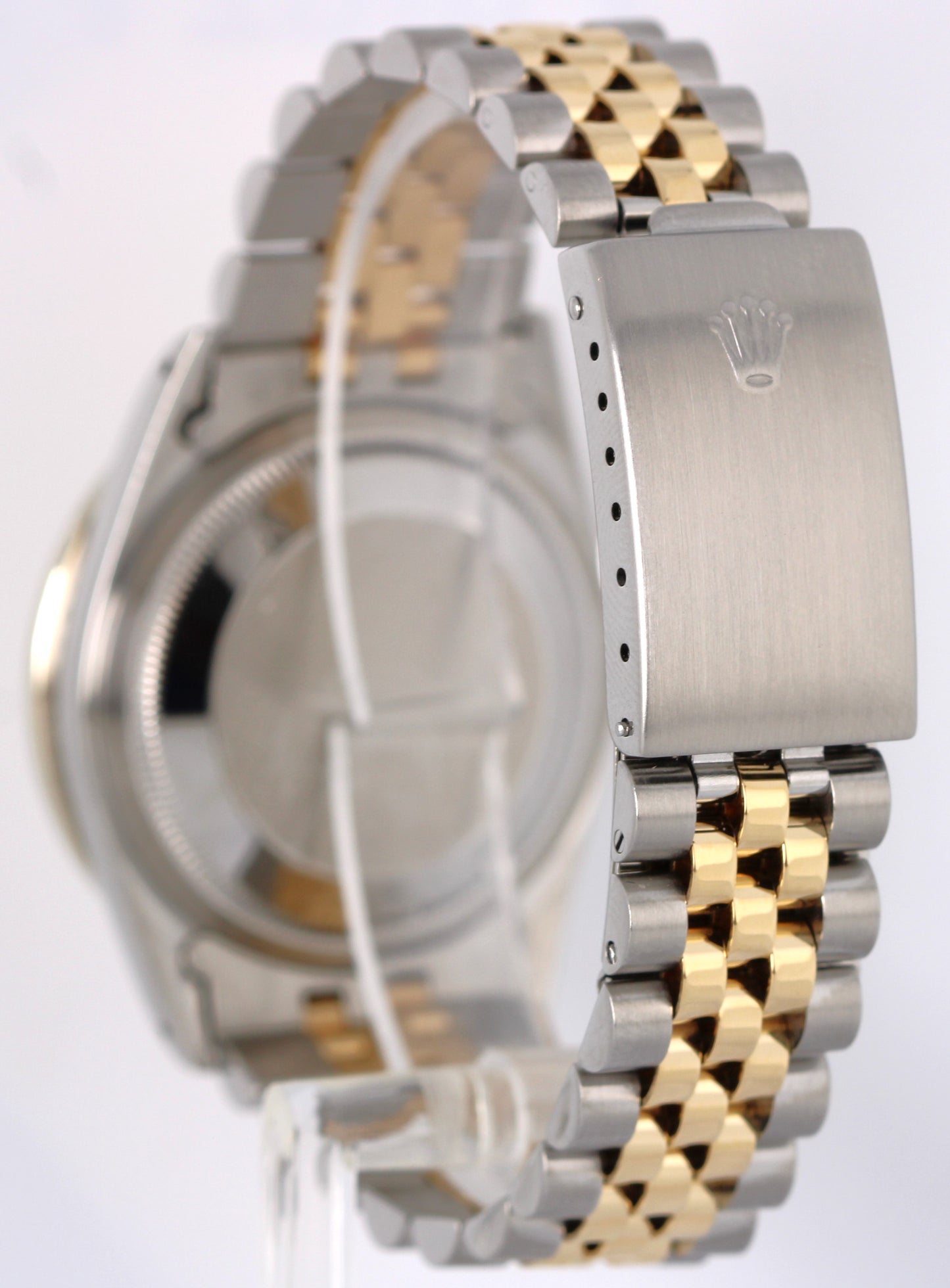 Rolex DateJust Two-Tone 18k Gold Steel Champagne Linen DIAMOND 36mm 16233 Watch