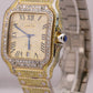 Cartier Santos 39.8mm YELLOW PAVE DIAMOND Roman Automatic Steel 4072 Watch