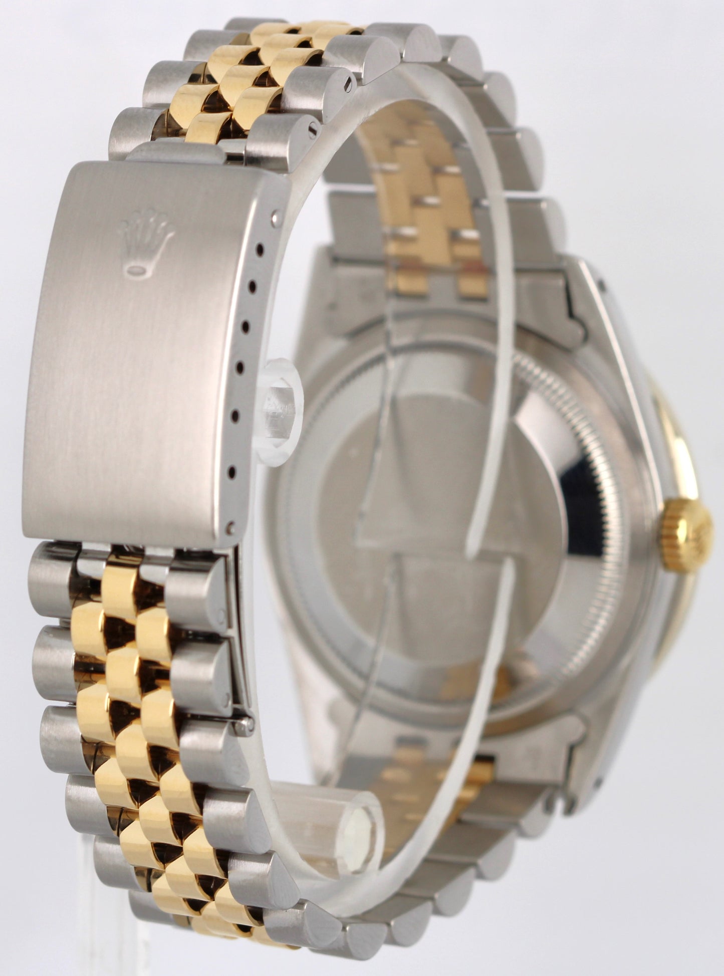 Rolex DateJust Two-Tone 18k Gold Steel Champagne Linen DIAMOND 36mm 16233 Watch