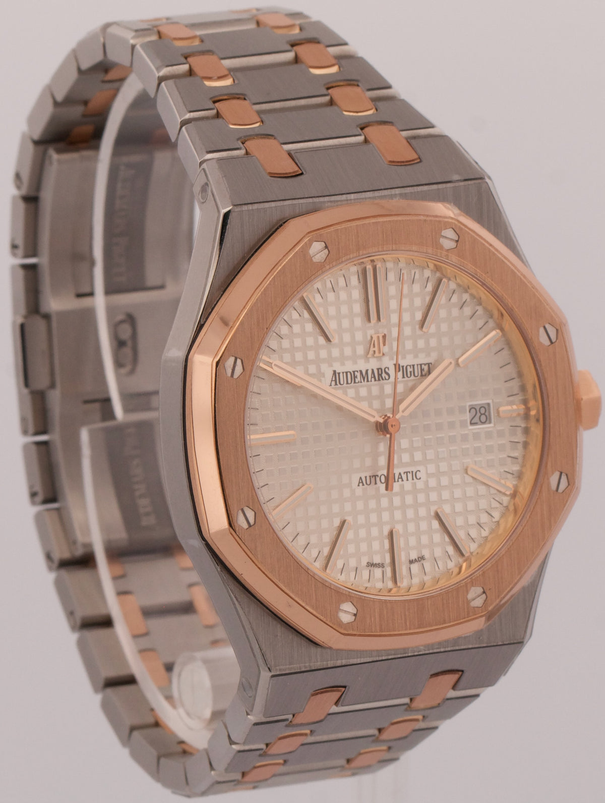 Audemars Piguet Royal Oak WHITE Steel 18K Gold 41mm 15400SR.OO.1220SR.01