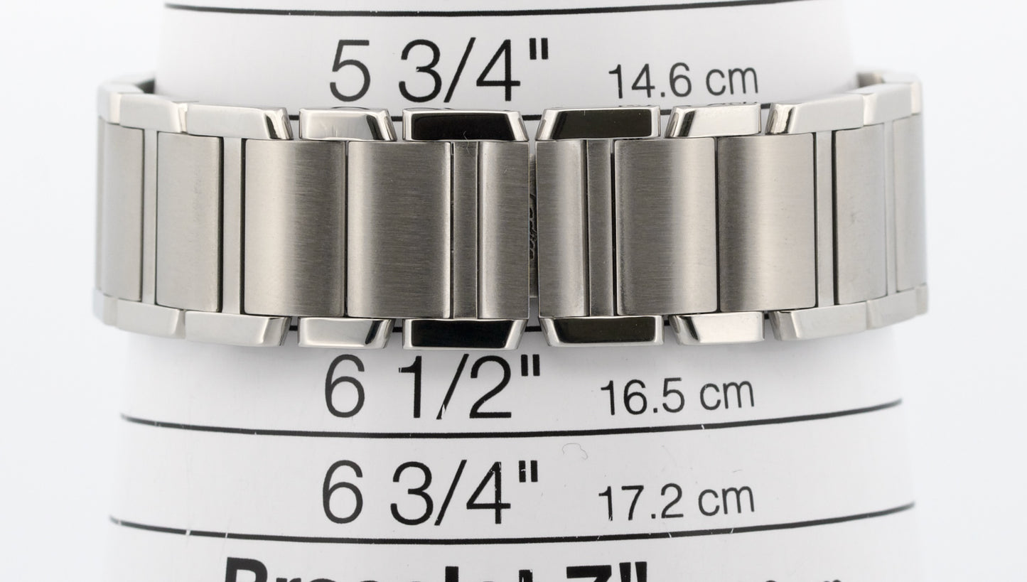 Ladies Cartier Tank Francaise 25mm IVORY WHITE Roman Quartz Steel WSTA0005 3751