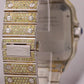Cartier Santos 39.8mm YELLOW PAVE DIAMOND Roman Automatic Steel 4072 Watch
