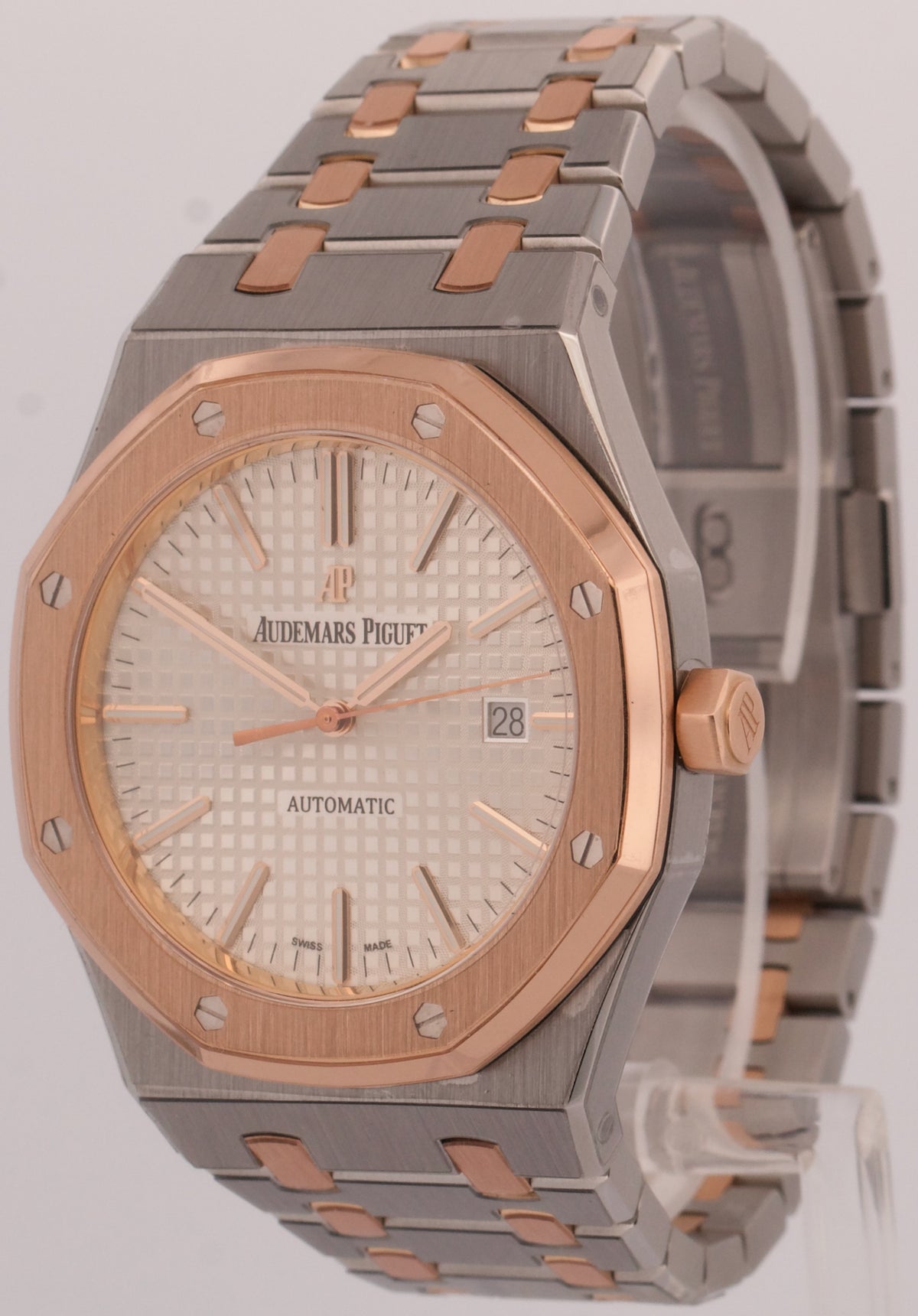 Audemars Piguet Royal Oak WHITE Steel 18K Gold 41mm 15400SR.OO.1220SR.01