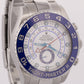 Rolex Yacht-Master II 44mm BLUE HANDS White Steel Ceramic Regatta 116680 Watch