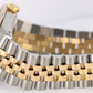 Rolex DateJust Two-Tone 18k Gold Steel Champagne Linen DIAMOND 36mm 16233 Watch
