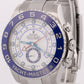 Rolex Yacht-Master II 44mm BLUE HANDS White Steel Ceramic Regatta 116680 Watch