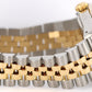 Rolex DateJust Two-Tone 18k Gold Steel Champagne Linen DIAMOND 36mm 16233 Watch