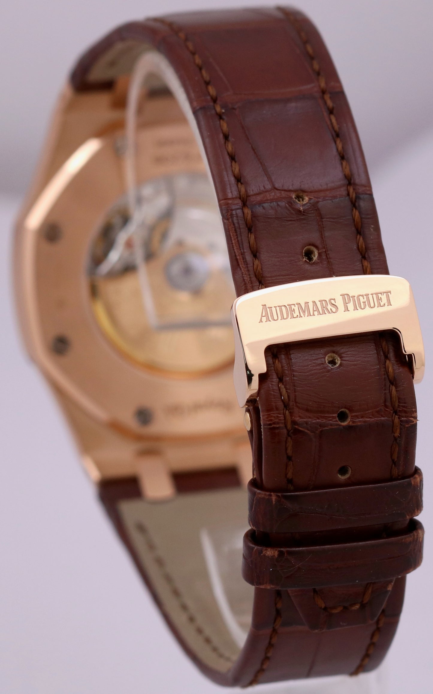 MINT PAPERS Audemars Piguet Royal Oak 41mm 18K Rose Gold Leather 15400OR BOX