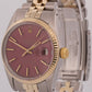 VINTAGE Rolex DateJust PURPLE 14K Gold Stainless Steel JUBILEE 36mm 16000 Watch