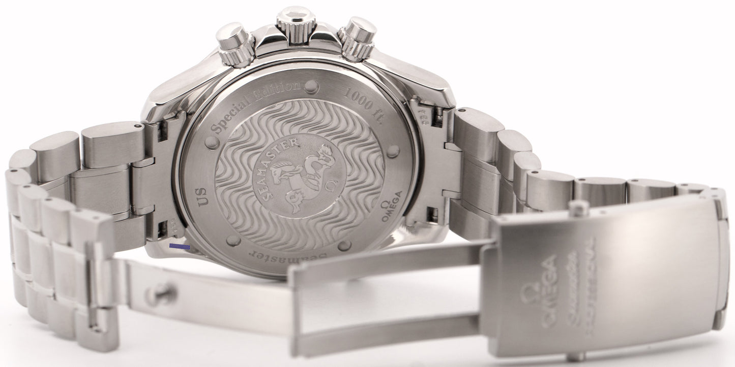 2005 PAPERS Omega Seamaster Diver 300M SILVER Steel 41.5mm 2589.30.00 Watch BOX