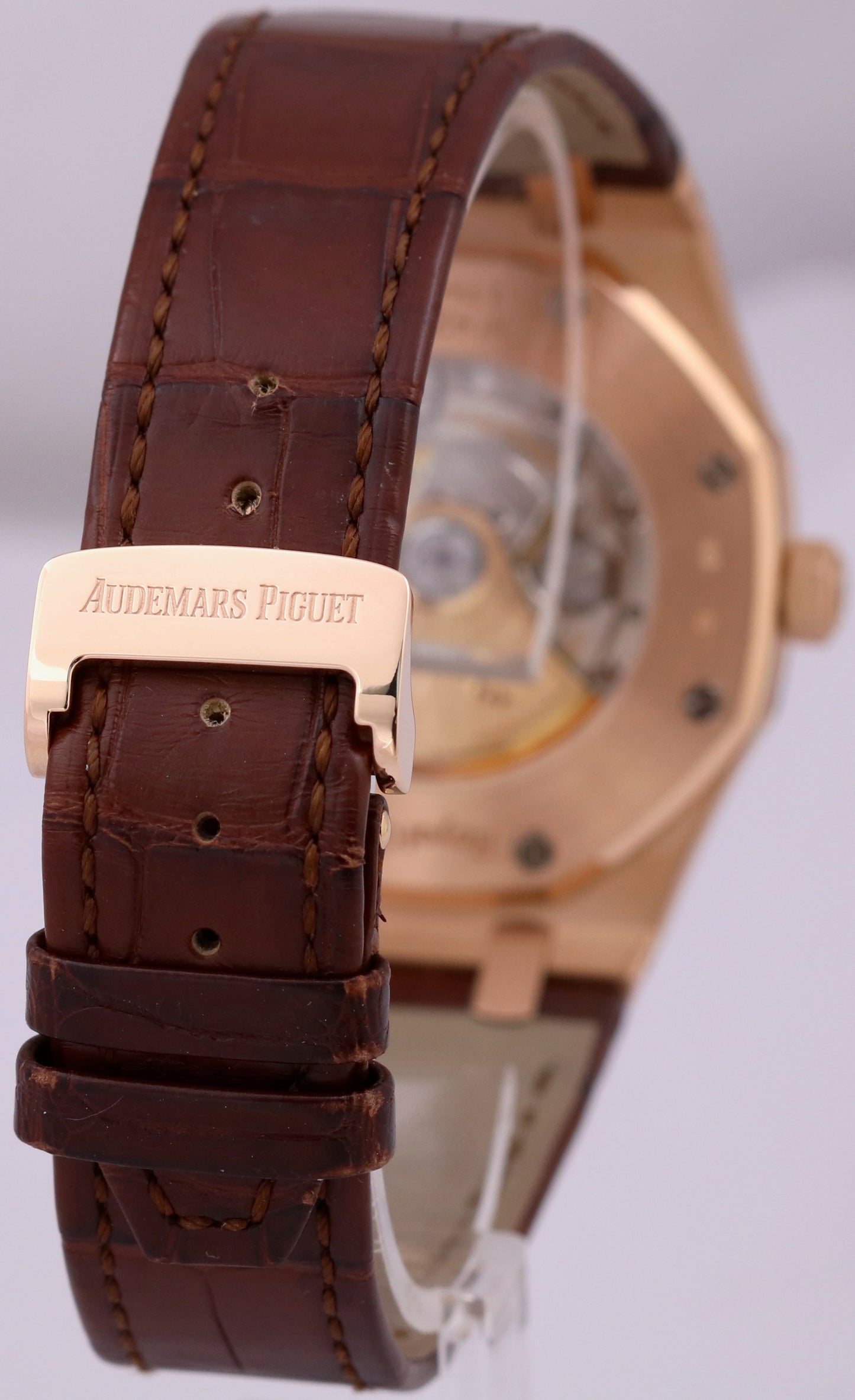 MINT PAPERS Audemars Piguet Royal Oak 41mm 18K Rose Gold Leather 15400OR BOX