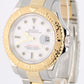 2014 PAPERS Rolex Yacht-Master Two-Tone 18k Gold Steel White 40mm 16623 BOX