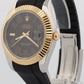 Rolex Datejust II 2 MATTE BLACK ROMAN 18K Yellow Gold Steel 41mm 116333 BOX
